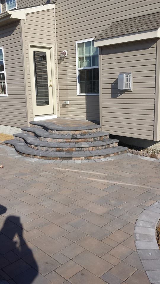 STI Landscaping Patio and Stairs Stonework finishing touches