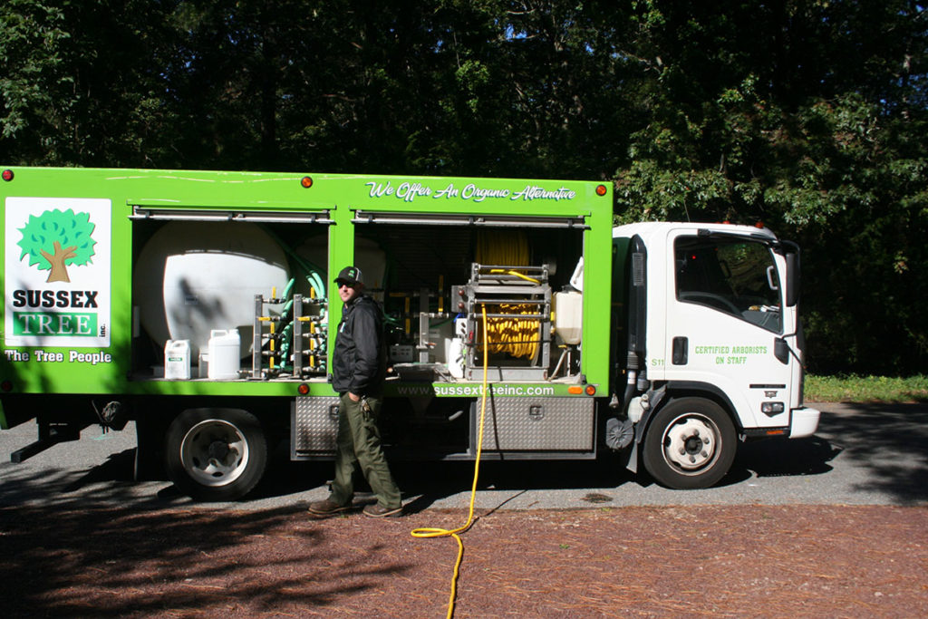 Sussex Trees Treatment Hose in truck