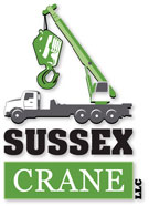 sussex-crane-logo in green black and white
